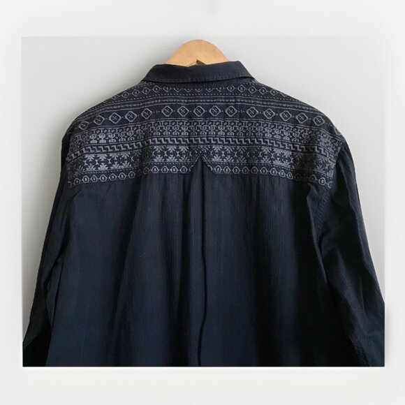 Moon Shine Spirit Embroidered Pearl Snap Shirt Men Size XL Western Button Up - Picture 4 of 8